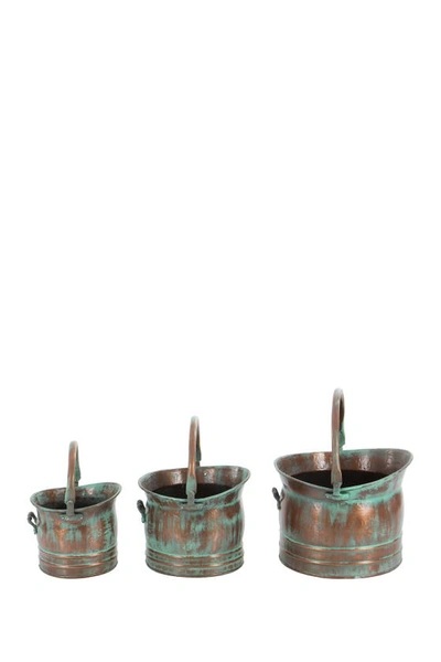 Sonoma Sage Home Multi Distressed Round Drum Planter In Copper