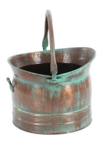 Sonoma Sage Home Multi Distressed Round Drum Planter In Copper