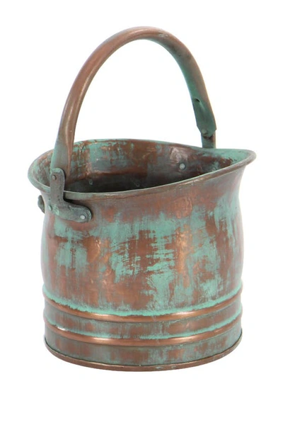 Sonoma Sage Home Multi Distressed Round Drum Planter In Copper