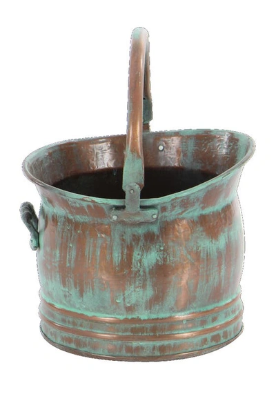 Sonoma Sage Home Multi Distressed Round Drum Planter In Copper