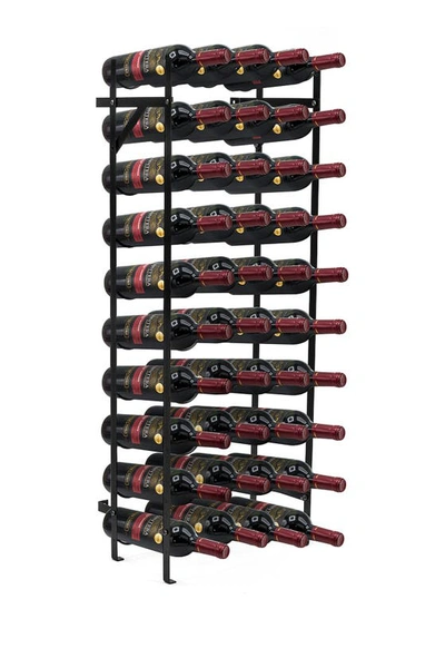 Shop Sorbus Black 40 Bottle Freestanding Wine Rack In Aqua