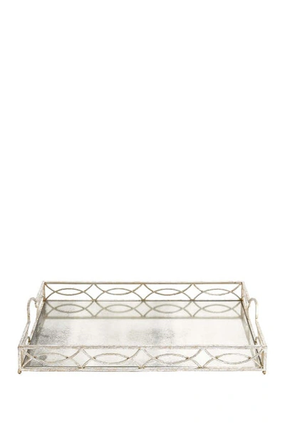 Shop Willow Row Silver Metal Mirrored Tray