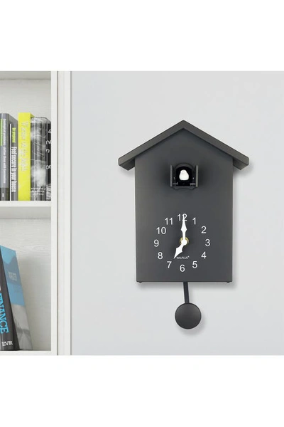 Walplus Minimalist Cuckoo Table Clock In Grey