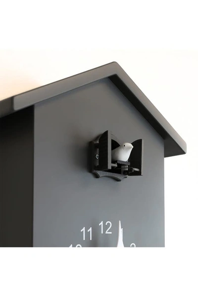 Walplus Minimalist Cuckoo Table Clock In Grey