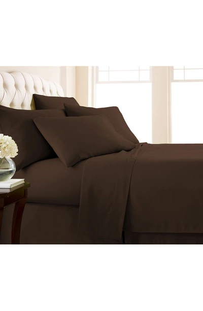 Southshore Fine Linens Vilano Springs Extra Deep Pocket Sheet Set In Chocolate Brown