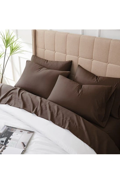 Southshore Fine Linens Vilano Springs Extra Deep Pocket Sheet Set In Chocolate Brown