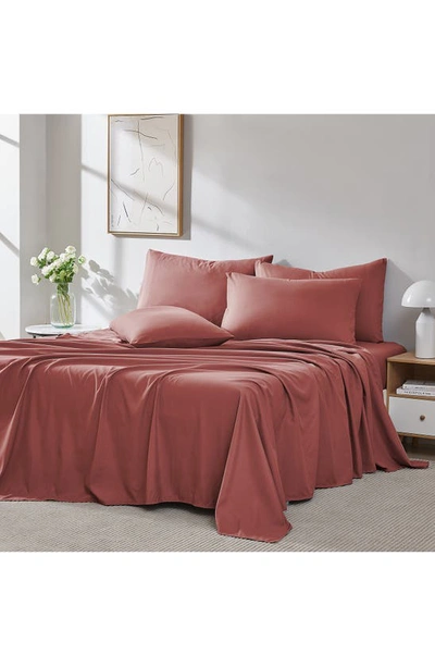 Southshore Fine Linens Vilano Springs Extra Deep Pocket Sheet Set In Marsala