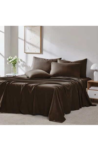 Southshore Fine Linens Vilano Springs Extra Deep Pocket Sheet Set In Chocolate Brown