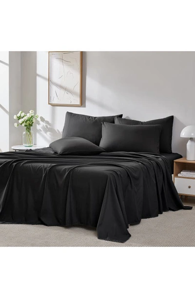 Southshore Fine Linens Vilano Springs Extra Deep Pocket Sheet Set In Black