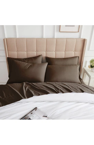 Southshore Fine Linens Vilano Springs Extra Deep Pocket Sheet Set In Chocolate Brown