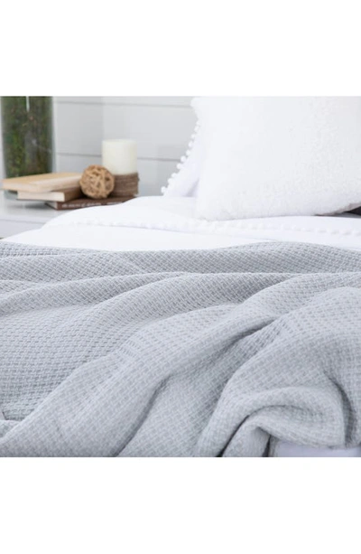 Southshore Fine Linens Ashmore Cotton Luxury Blanket In Grey