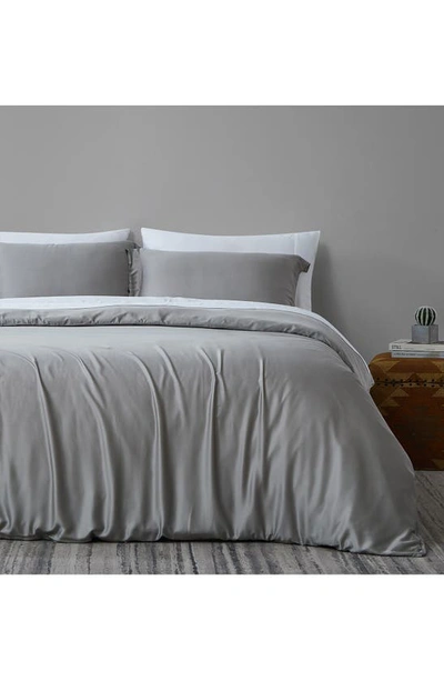 Southshore Fine Linens Premium Luxury Viscose From Bamboo Duvet Cover Set In Steel Grey
