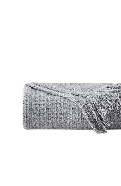 Southshore Fine Linens Ashmore Cotton Luxury Blanket In Grey