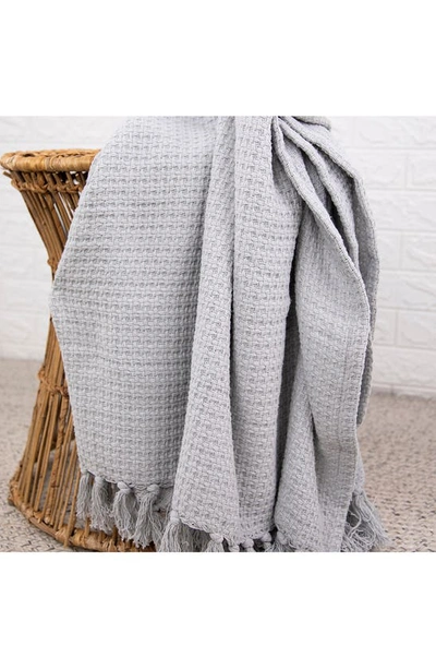 Southshore Fine Linens Ashmore Cotton Luxury Blanket In Grey