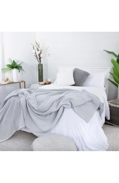 Southshore Fine Linens Ashmore Cotton Luxury Blanket In Grey