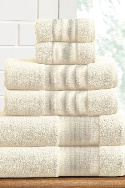 Modern Threads Air Cloud 6-piece Towel Set In Ivory