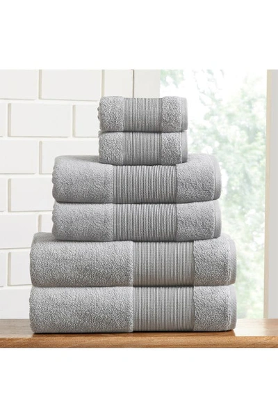Modern Threads Air Cloud 6-piece Towel Set In Gray
