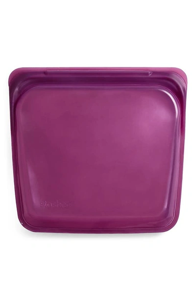 Shop Stasher Sandwich Reusable Silicone Storage Bag In Dusk