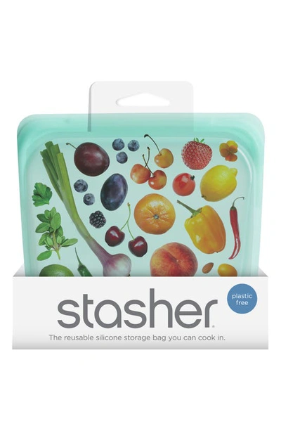 Shop Stasher Sandwich Reusable Silicone Storage Bag In Sky
