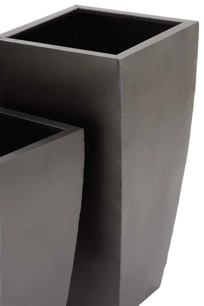 Willow Row Grey Contemporary Rectangular Planter In Grey
