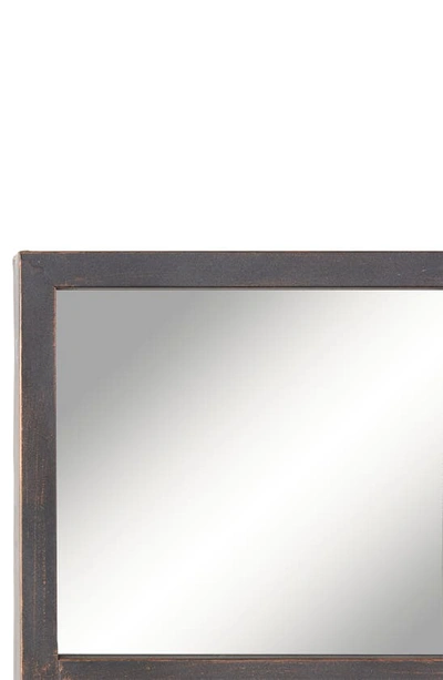 Shop Sonoma Sage Home Black Glass Window Pane Inspired Wall Mirror In Brown