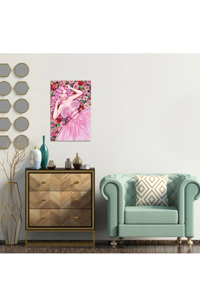 Icanvas Rose Girl By Sunny Gu Canvas Wall Art In Pink