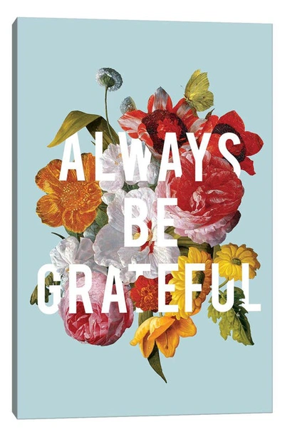 Icanvas Floral Sentiment I By Wild Apple Portfolio Canvas Wall Art In Blue/ Green