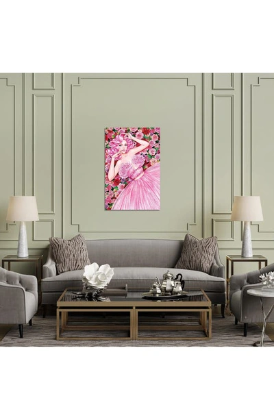 Icanvas Rose Girl By Sunny Gu Canvas Wall Art In Pink