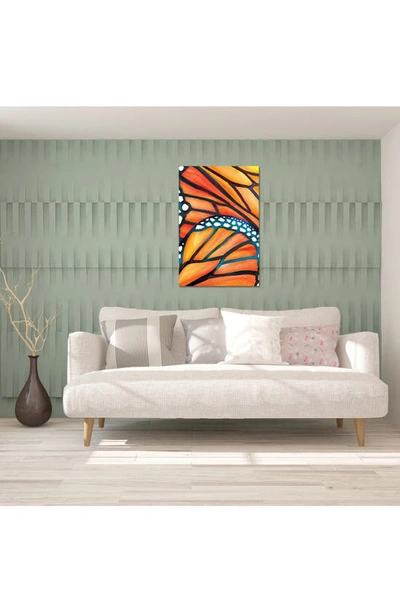 Icanvas Butterfly Modern Canvas Art By Polanika, 18"x12" In Orange