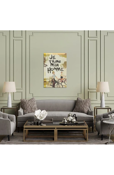 Icanvas Je T'aime Homme By Heather Landis Wall Art In Green