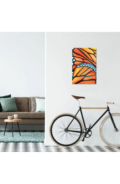 Icanvas Butterfly Modern Canvas Art By Polanika, 18"x12" In Orange