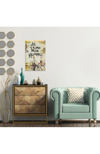 Icanvas Je T'aime Homme By Heather Landis Wall Art In Green