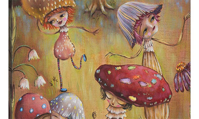 Icanvas Shroom Party By Heather Renaux Canvas Wall Art In Green
