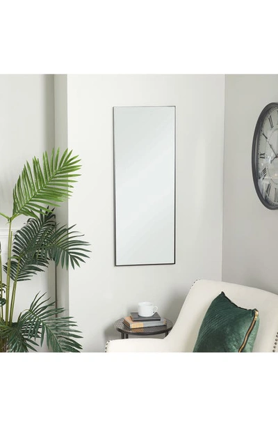 Shop Vivian Lune Home Black Wood Rectangle Shaped Wall Mirror With Thin Minamlistic Frame