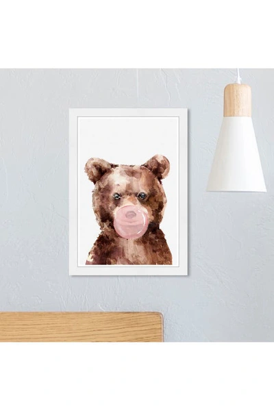 Shop Wynwood Studio Brown Bear Bubblegum Brown Animals Framed Wall Art