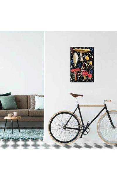 Icanvas Mushroom Love By Thomas Little Canvas Wall Art In Black