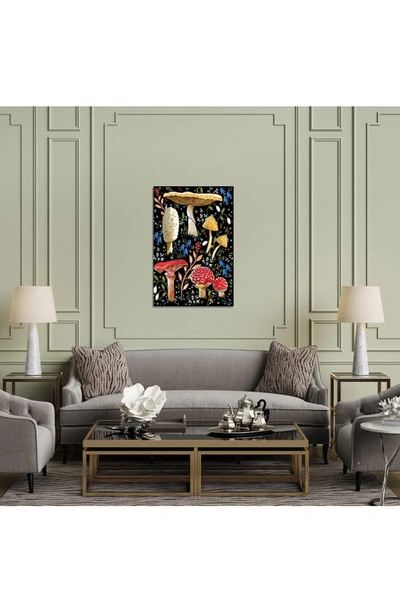 Icanvas Mushroom Love By Thomas Little Canvas Wall Art In Black