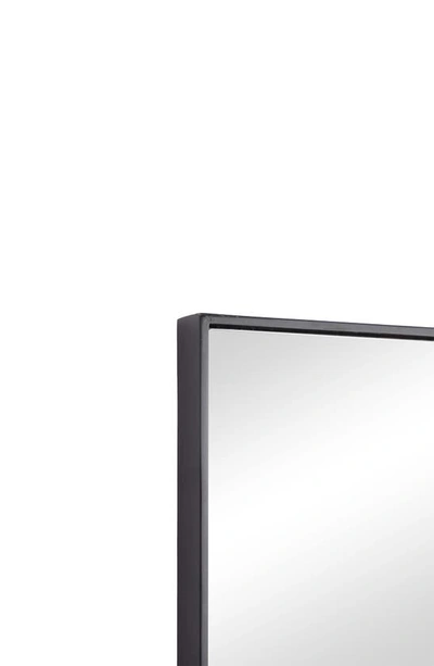 Vivian Lune Home Black Wood Rectangle Shaped Wall Mirror With Thin Minimalistic Frame In Black