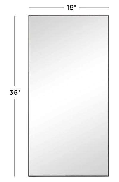 Vivian Lune Home Black Wood Rectangle Shaped Wall Mirror With Thin Minimalistic Frame In Black