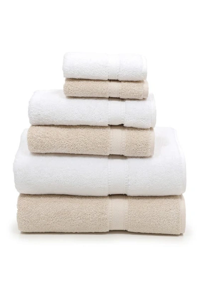 Shop Linum Home Textiles Sinemis Terry 6-piece Towel Set In Beige/white