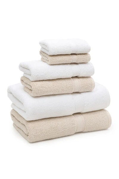 Linum Home Textiles Sinemis Terry 6-piece Towel Set In Beige/white