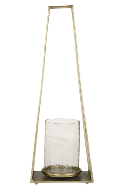 Vivian Lune Home Large Metal Candle Holder In Gold