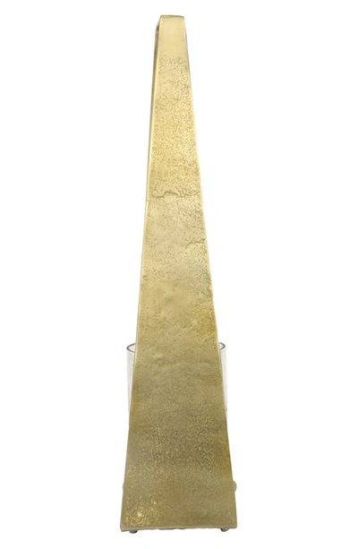 Vivian Lune Home Large Metal Candle Holder In Gold