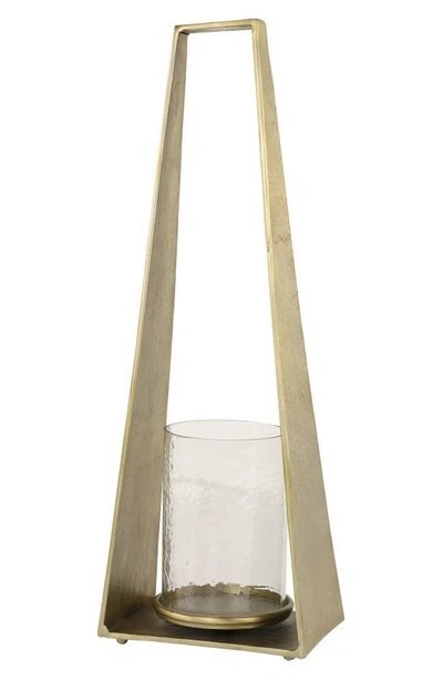 Vivian Lune Home Large Metal Candle Holder In Gold