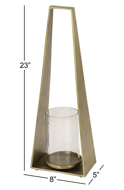 Vivian Lune Home Large Metal Candle Holder In Gold