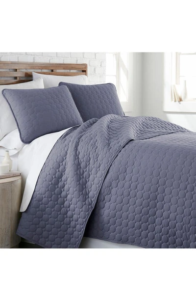 Shop Southshore Fine Linens Ultra-soft Oversized Quilt Set In Denim