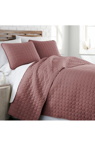 Southshore Fine Linens Ultra-soft Oversized Quilt Set In Rose