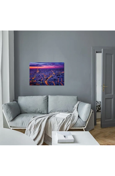 Icanvas Paris I By Juan Pablo De Miguel Canvas Wall Art In Purple