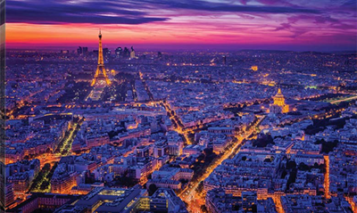 Icanvas Paris I By Juan Pablo De Miguel Canvas Wall Art In Purple