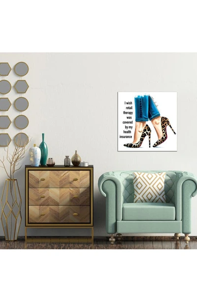 Icanvas Retail Therapy By Elza Fouche Canvas Wall Art In Brown